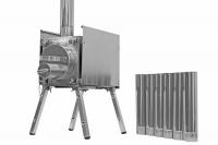 Печь Берег для палатки  "Экономка" Малая New (съемные экраны - труба 65мм)